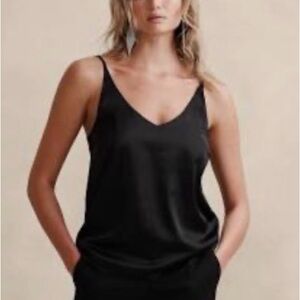 Banana Republic Black Satin Camisole Top